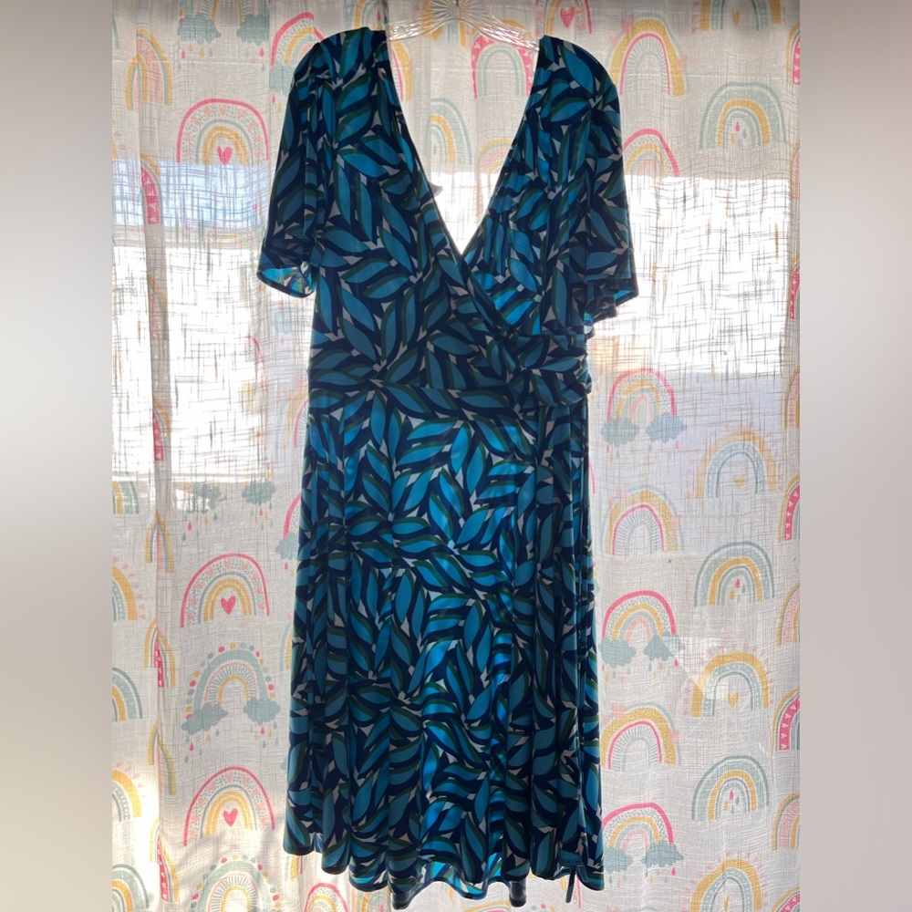 Brand new beautiful blue and green dress!